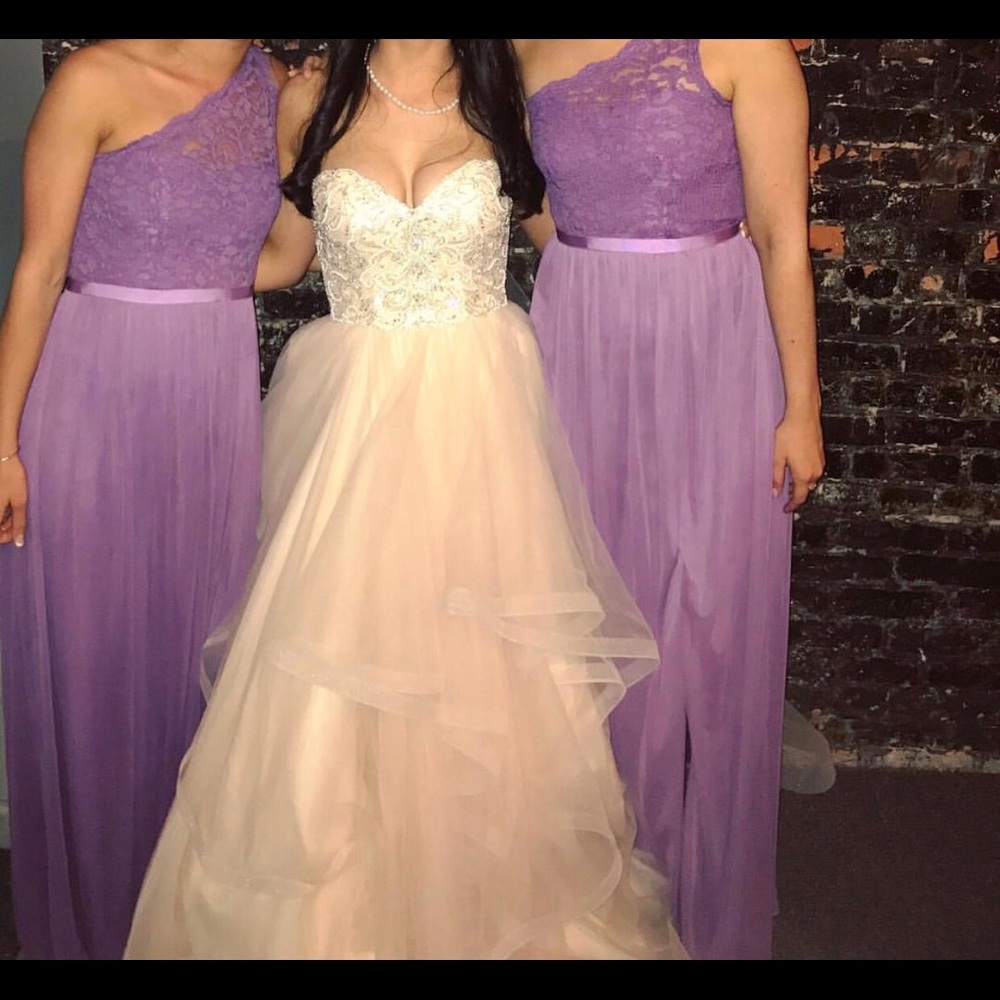 Wisteria purple long maxi dress